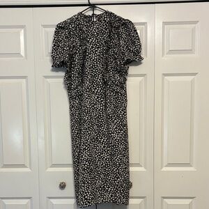 Chic Black and White Patterned Maxi Dress